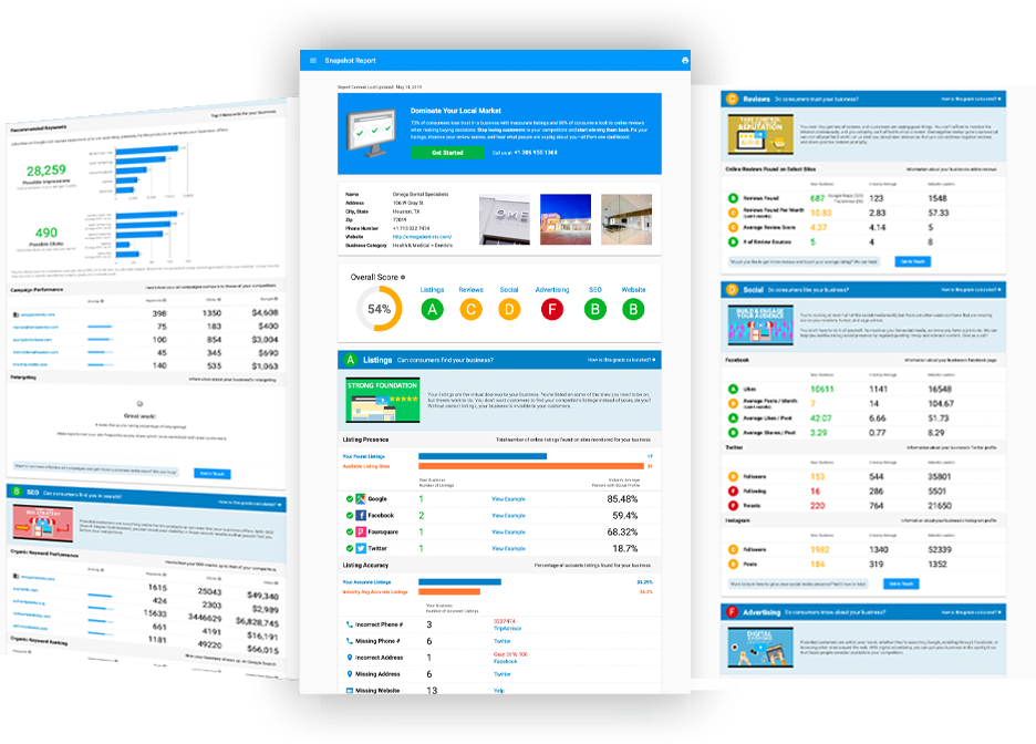 SEO audit reports mockup