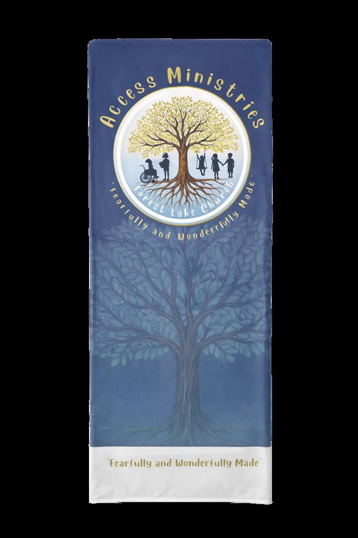 Forest Lake Church Fabric banner 36 x 90